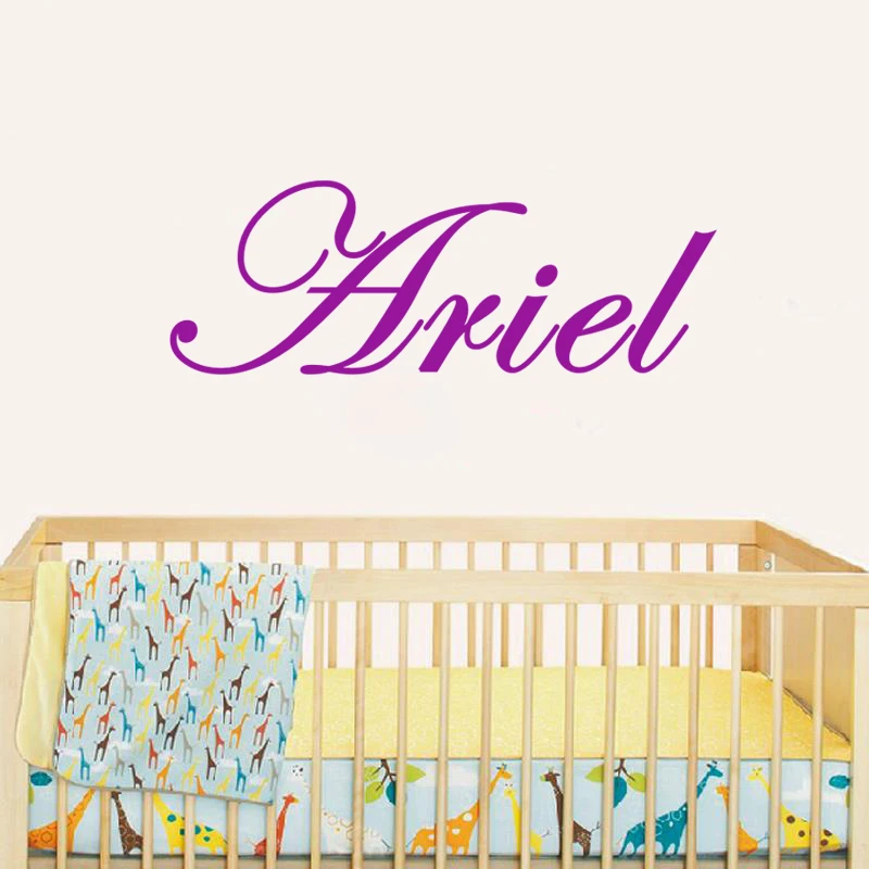 Calcomanía de vinilo con nombre personalizado, pegatina de pared para coche/puerta, niños, niñas, guardería, decoración del hogar personalizada,