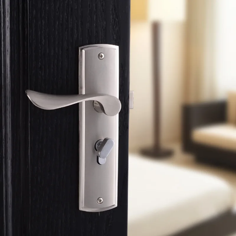 

European door handle lock bedroom aluminum alloy door handle hardware lock