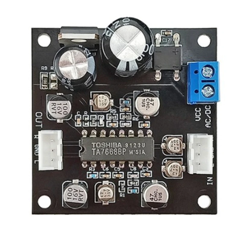 TA7668 Pita Drive Preamplifier Pita Amplifier Papan Dek Magnetik Kepala Preamp Perekam Audio Radio Desktop DIY