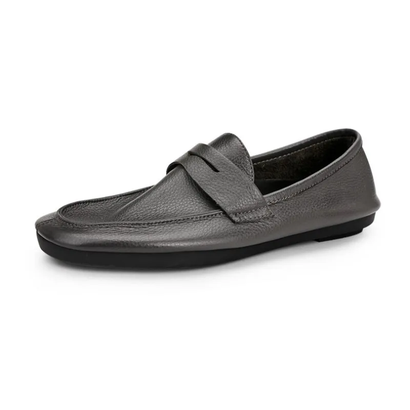 New Fashion Mens Comfortabele Slip Op Loafers Koeienhuid Echt Leer Mocassin Gommino Soft Flats Business Man Werk Rijden Schoenen