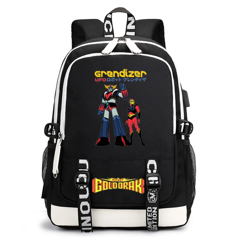 goldorak school bag boys and girls universal school bag backpack with USB charging port