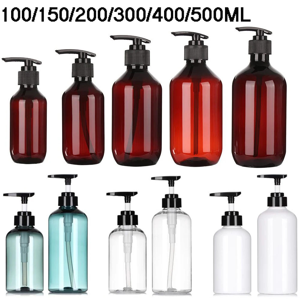 100/150/200/300/400/500ML Plastic Refillable Dispenser Lotion Bottle Containers Packing Bottle With Press Pump Liquid Container