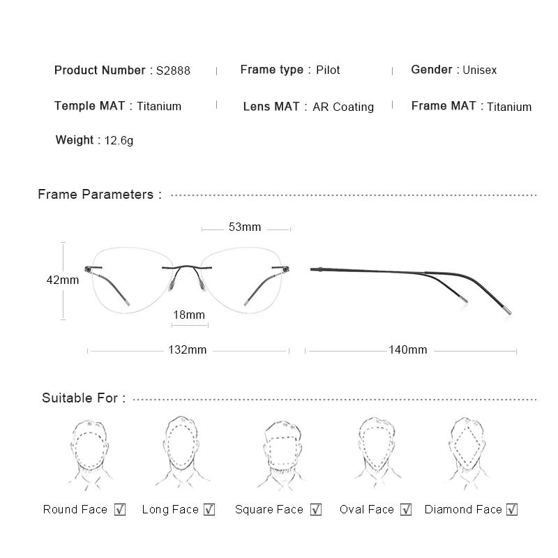 Merrys Ontwerp Vrouwen Titanium Legering Randloze Dames Frames Ultralight Frameloze Mode Optische Frames Brillen S2888