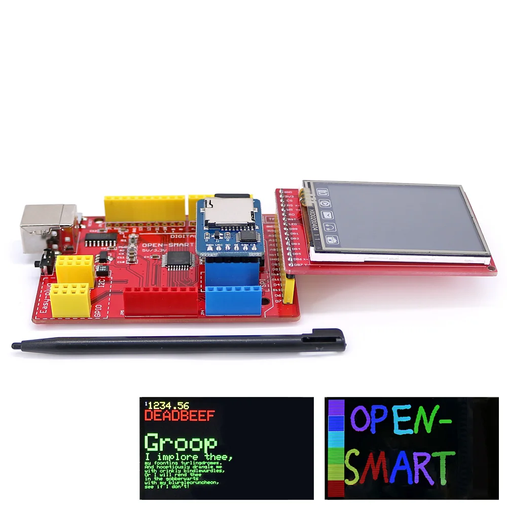 OPEN-SMART 2.0 Inch TFT LCD Display Kit 176x220 Touch Screen Breakout Module with Easy-plug Air Board Compatible for Arduino