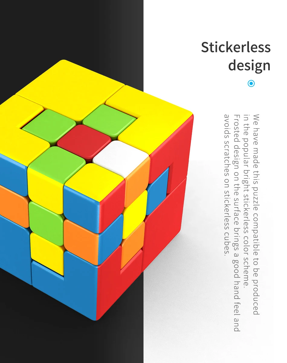 MoYu Puppet 2x2 3x3 Bandaged Magic Cube Meilong 2x2x2 3x3x3 Cubo Magico Mixup Speed Cube Puzzle Challenge Kinderspielzeug Neueste 2020 – Detail 7