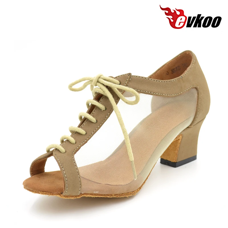 Evkoodance-zapatos de salón de moda para mujer, calzado de tacón bajo para baile latino, Salsa, fiesta de boda, talla US4-US12