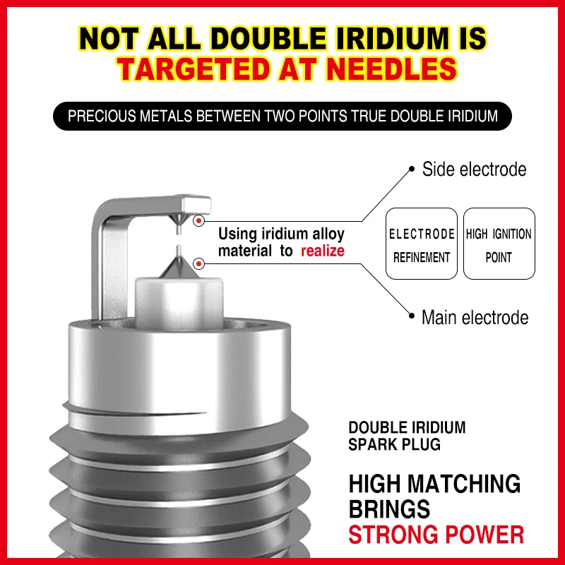 4 6pcs DOUBLE Iridium Spark Plug  D-4589 for IFR6T11 IFR6J11 IFR5T11 IFR5J11 IK20TT RC89WYP4 SK20R11 VK20 XP3923 SK20R-P11 OE182