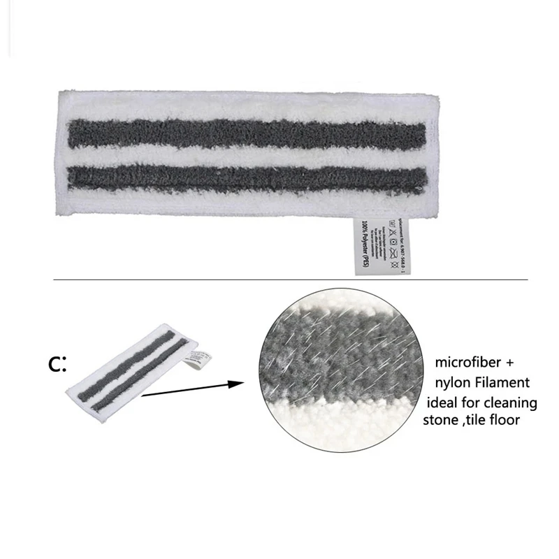 3 pezzi di ricambio in microfibra per Mop a vapore per Karcher Easyfix SC2 SC3 SC4 SC5 Steam Mop Cleaner pezzi di ricambio