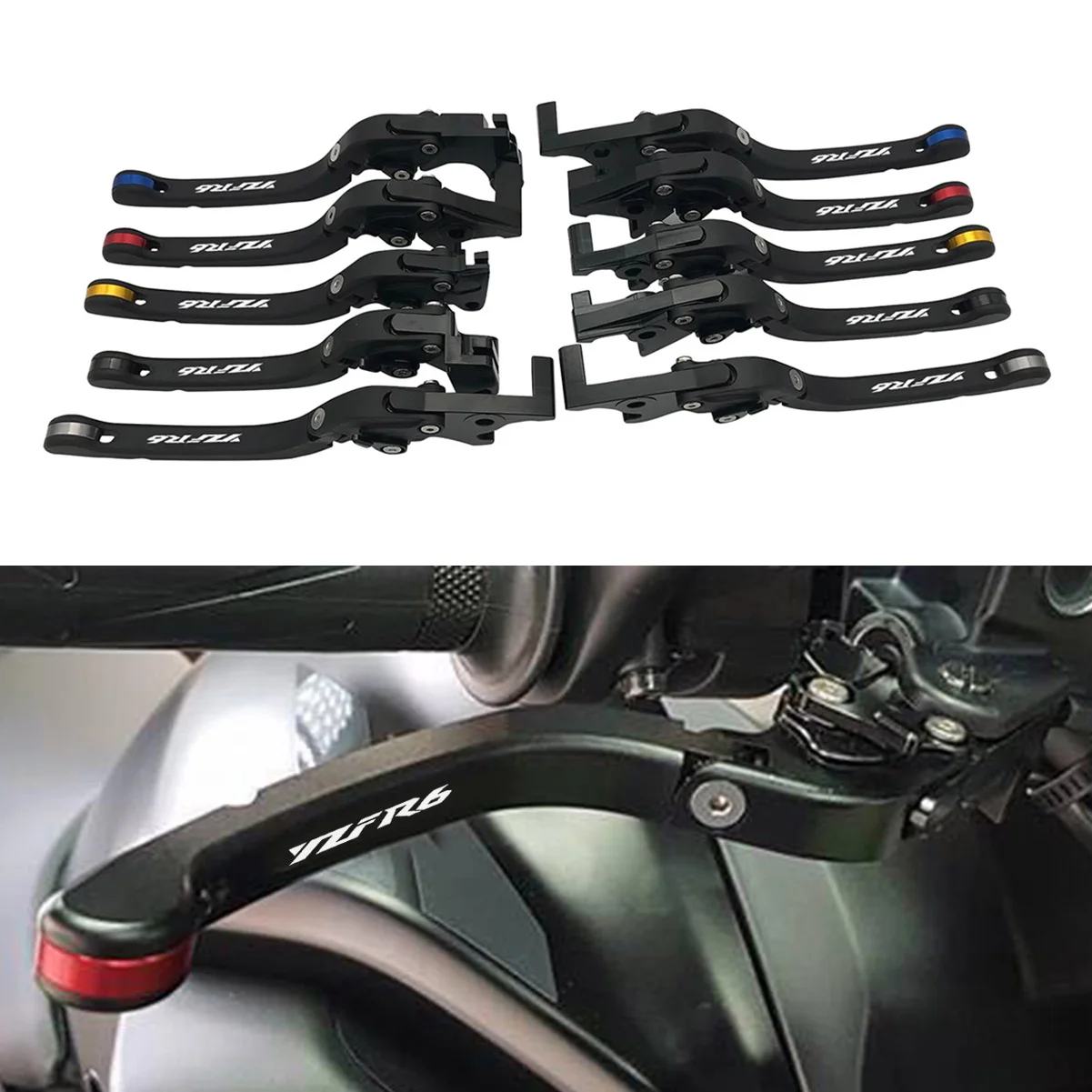 SEMSPEED Motorcycle CNC New Foldable Only Brake Clutch Levers For Yamaha R6S EUROPE VERSION 2006-2007 R6S CANADA VERSION 2006