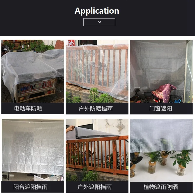 Verdicken 0,32mm Transparent Grün Qualität PVC Kunststoff Regendicht Plane Garten Gewächshaus Sonnenschutz Winddicht Regen Shelter – Detail 13