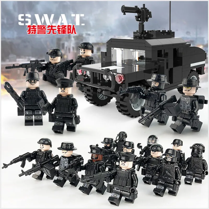 DIY Mini Assembled Toy Gun Military Base weapons vehicle Parent Child Interactive Games birthday present gift for baby children