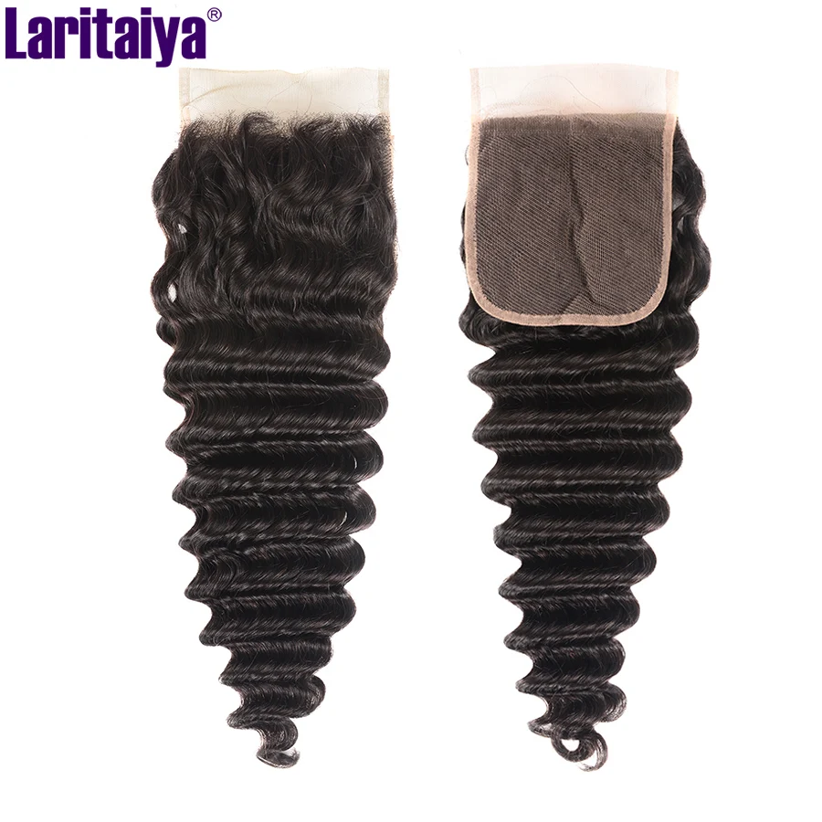 Indian Human Hair 2/3 Bundels Met Frontale Losse Diepe Golf Haar Bundels Met Sluiting Kant Frontale Met Krullend Bundels Voor vrouwen