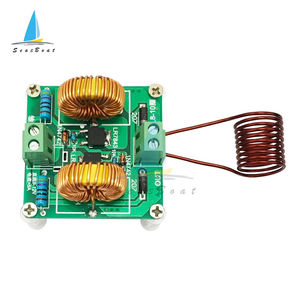 DIY Kits Mini ZVS Tesla High Voltage Generator Module 5V-12V Coil High Frequency Induction Heating Machine Module Board DIY