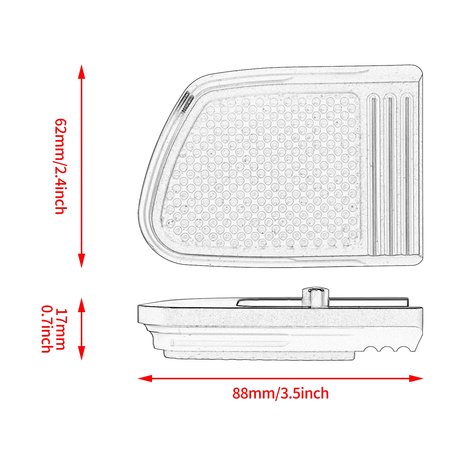 Motorcycle Foot Pegs Rest Small Brake Pedal Pad For Harley Softail FLSB FXBR Breakout 18-Up Rear Brake Lever For Forward Control
