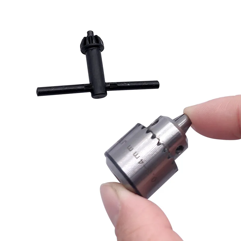 Mini Drill Chuck Micro 0.3-4mm JT0 Taper Mounted Drill Chuck and Chuck Key Lathe Accessories Adapter with Key