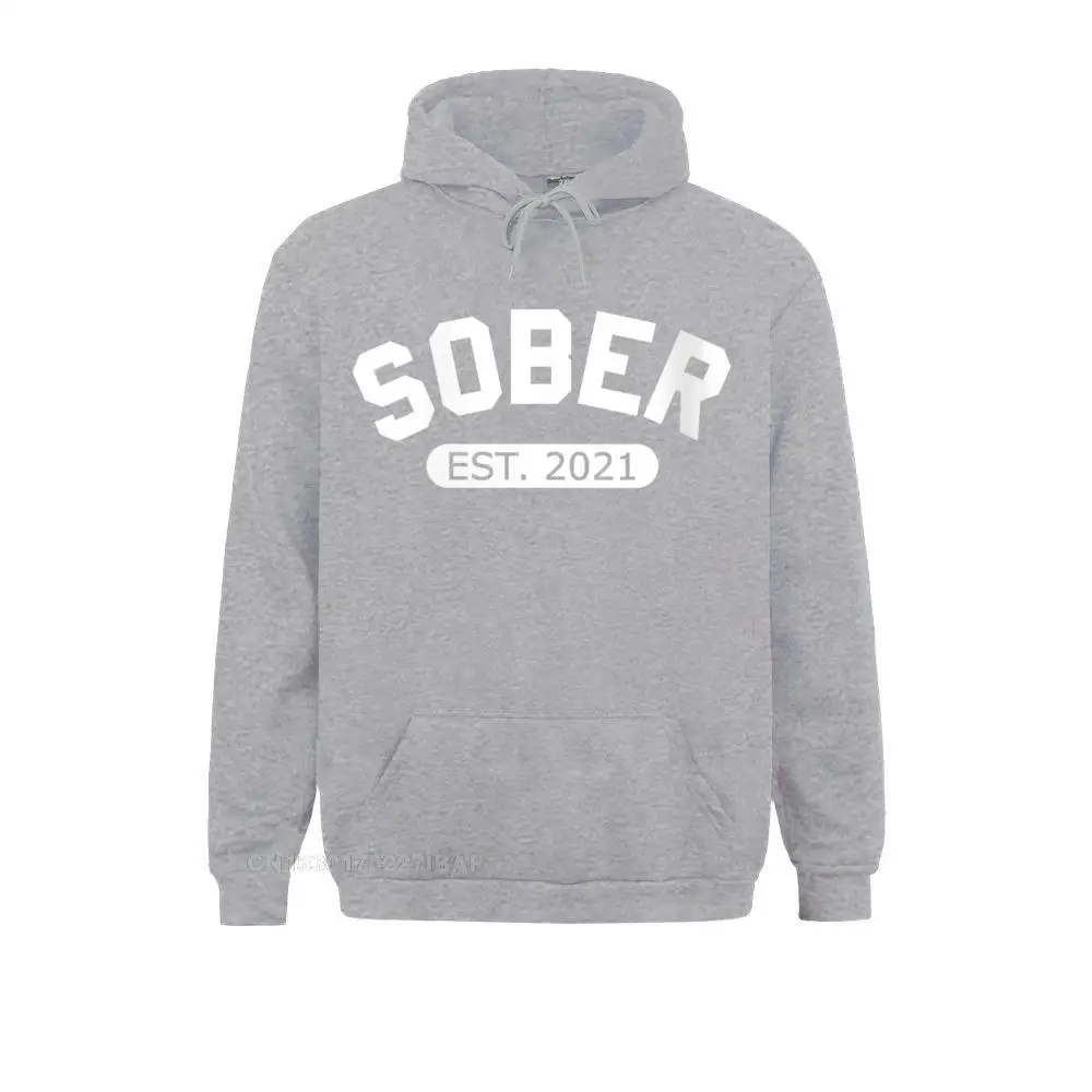 Womens Sober Est. Staying Sober Funny No Drinking Alcohol Hoodie Youthful Hoodies Mens Sweatshirts Funny Clothes Prevailing