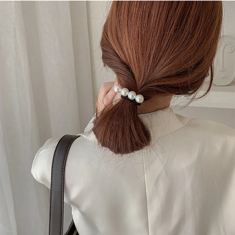 

Simplicity Pearls Korean Style Women Girls Elastic Hair Band Hair Accessories Ponytail Fashoin Grils Scrunchies Rubber Band