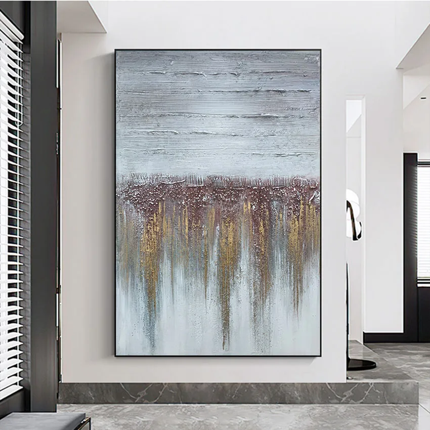

Nordic Wall Art Decor Abstract Oil Painting Handmade Canvas Texture Artwork Poster Hanging Pictures for Living Room Bedroom Sofa