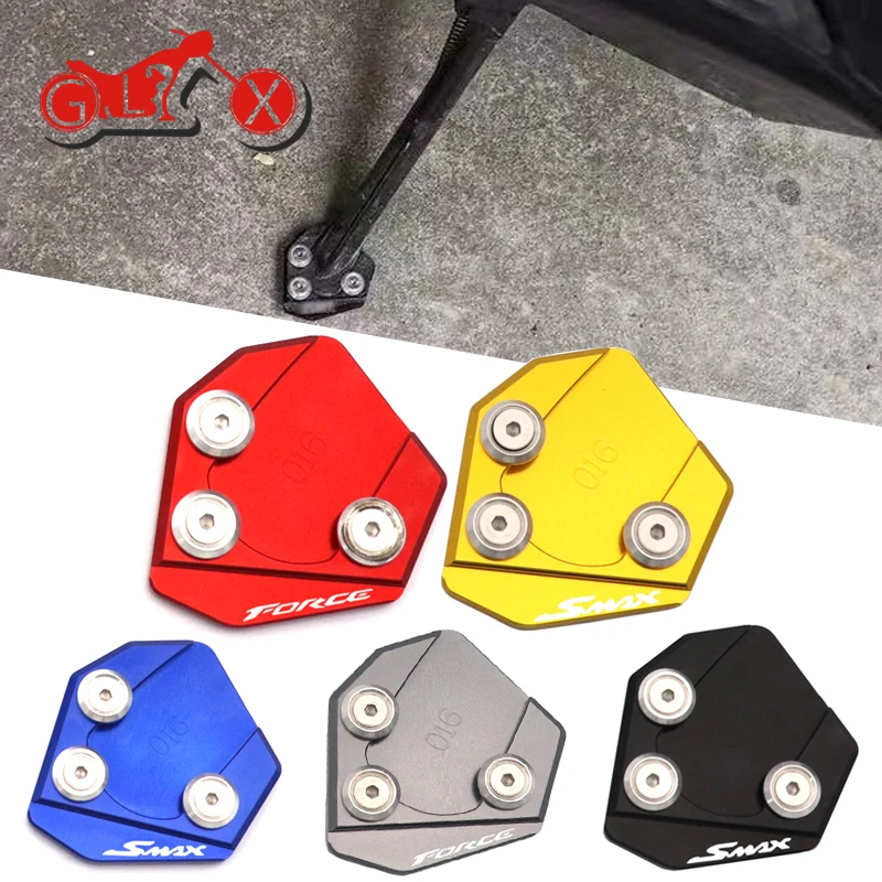 Motorcycle CNC Accessories for YAMAHA SMAX155 Froce155 SMAX 155 Force 155 Kickstand Foot Side Stand Enlarge Extension Plate Pad