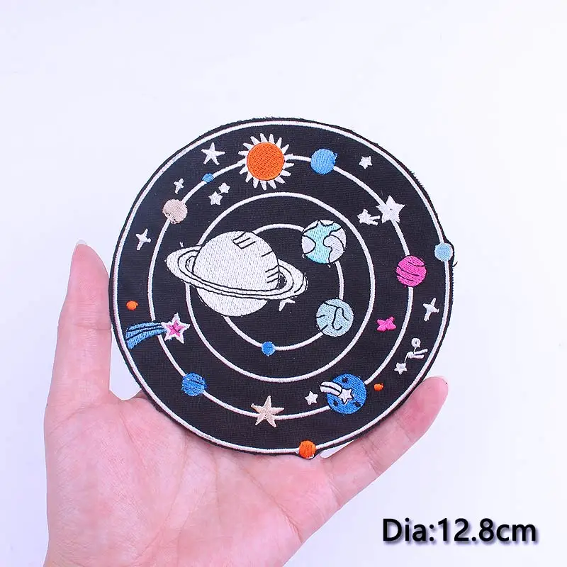 UFO Alien Patches Stickers Iron On Patches For Clothing Space Embroidered Badge Patches Applique Jacket Accessories Parches DIY