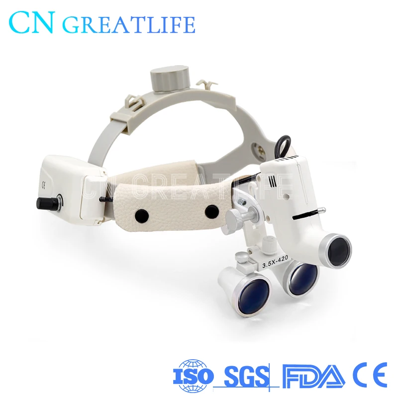 3.5x Led Headlamp Dental Dental Magnifying Glasses Loupe Surgical Headlamp Surgical Loupes Dental Loupes 3.5 with Led