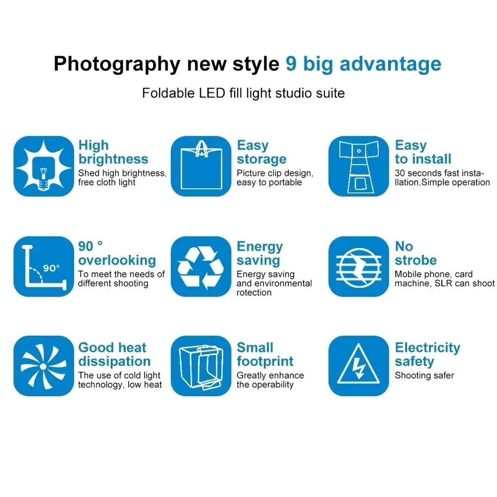 Лайтбокс PULUZ для фотостудии, 40 см, настольный светильник тбокс для фотосъемки, комплект софтбоксов для фотосъемки, 6 цветов фонов, лайтбокс со светодиодной подсветильник кой