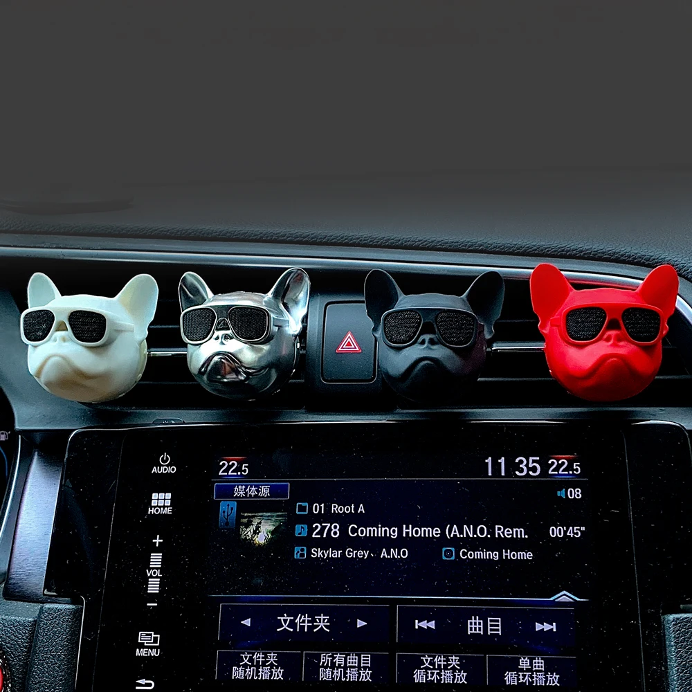 1 PCS Creative Bulldog Scent Car  Car Freshner Air Scent Gift Box Auto Perfume Fashion Car Decoration  Car Accesories Interior