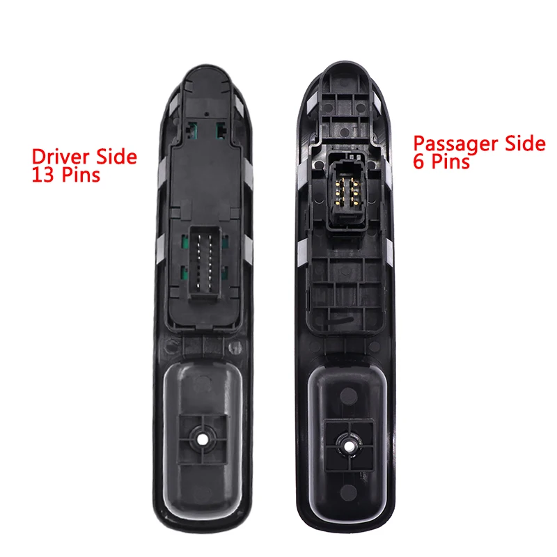 2Pcs Driver Side + Passenger Side Electric Power Window Control Switch for Peugeot 207 2007-2015 6554QC 6490HQ