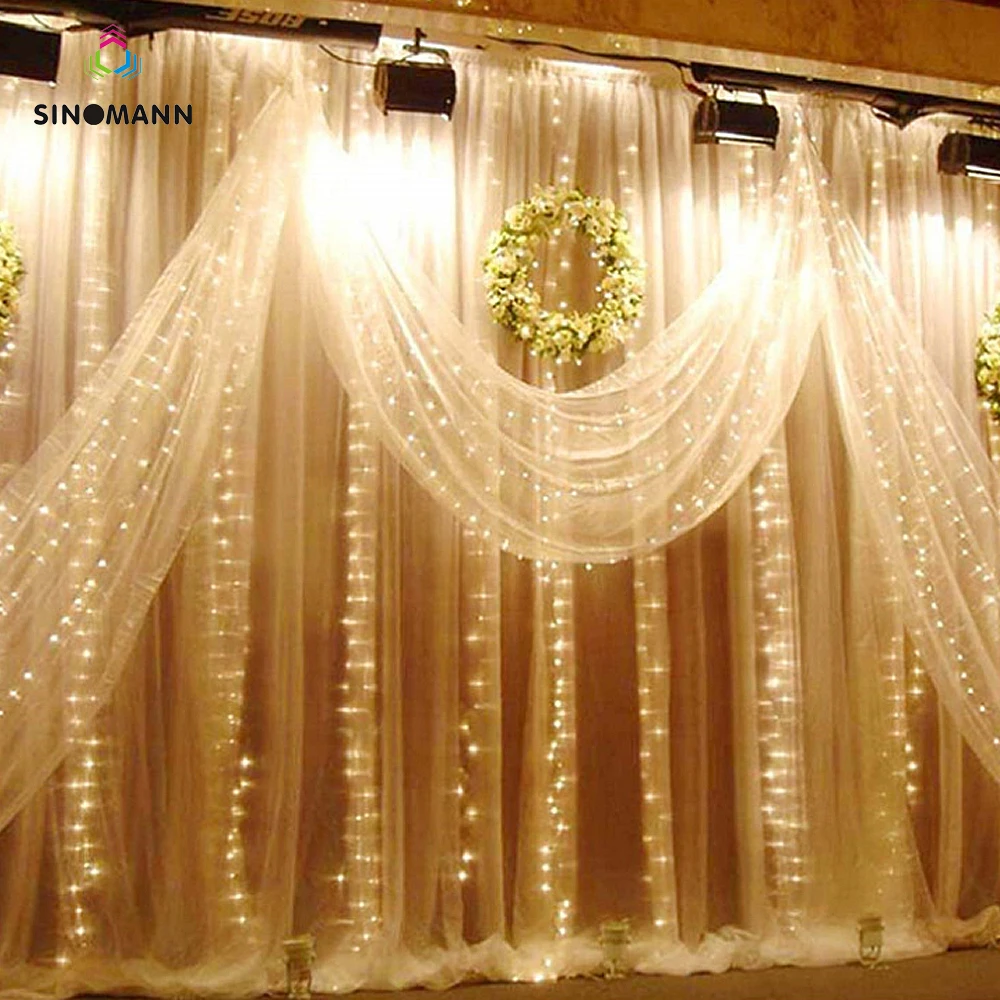 led casa ao ar livre ferias natal decorativo casamento natal corda de fadas cortina guirlandas tira luzes festa 6m x 3m 600 01