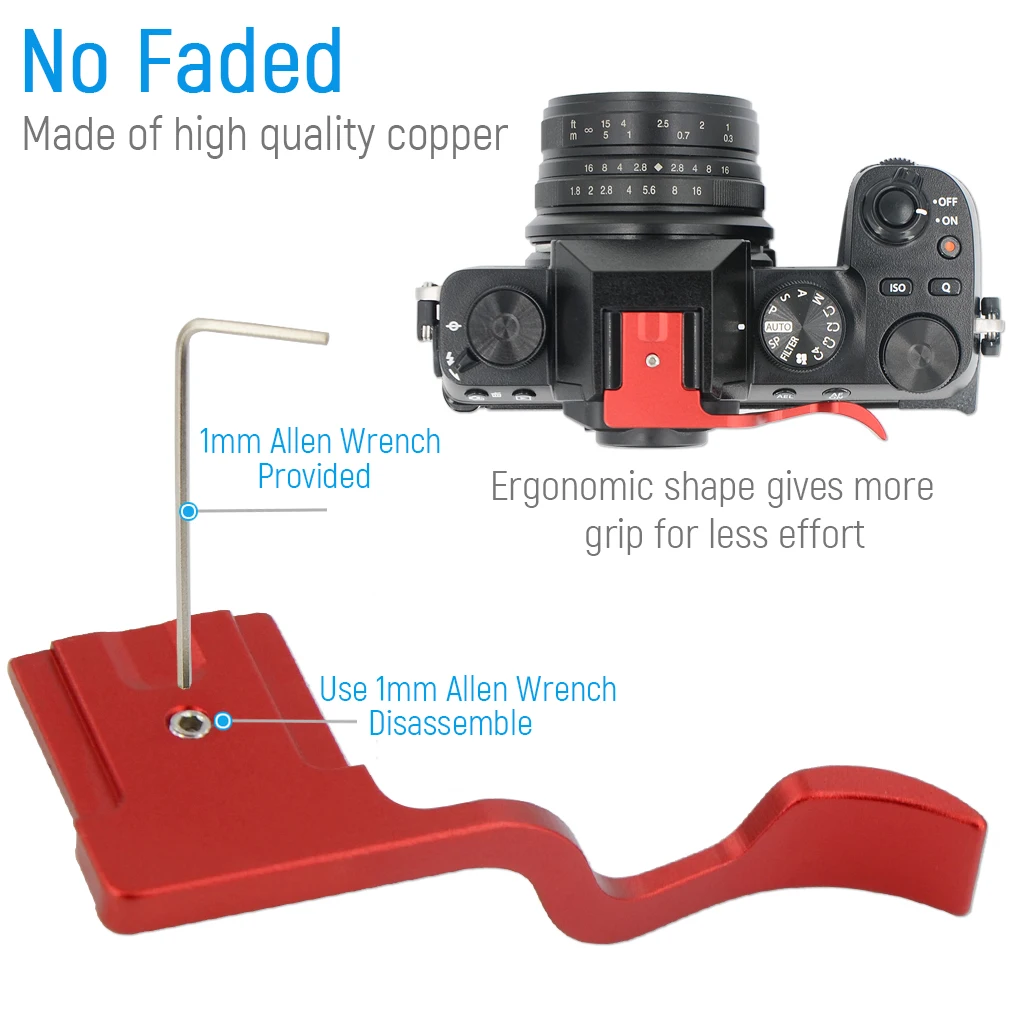 Empuñadura de Metal con pulgares hacia arriba, agarre de mano para cámara Micro DSLR Fujifilm X-S10