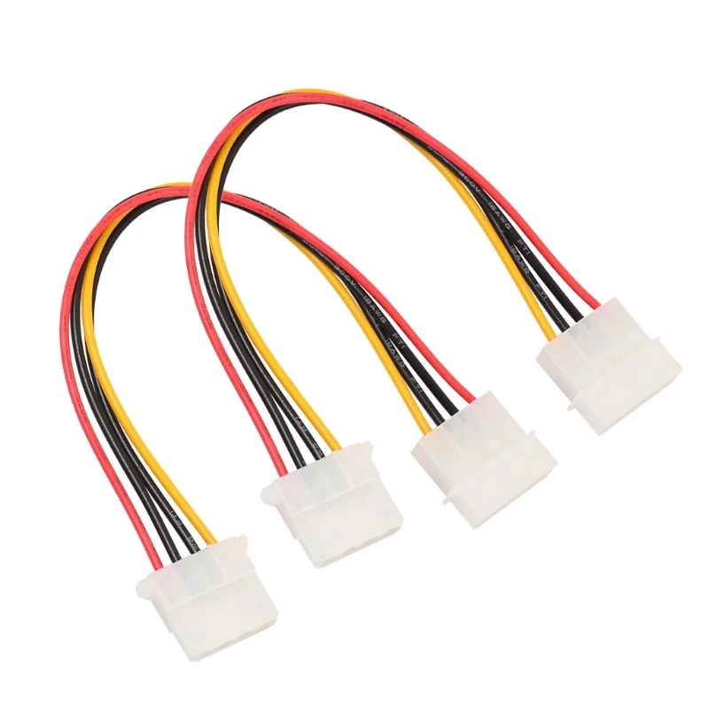 H052 7.87in Molex IDE Power Extension Cable M/F - 4 pin Molex Power Connector - 4 pin Power Extension Cable 2 Pieces