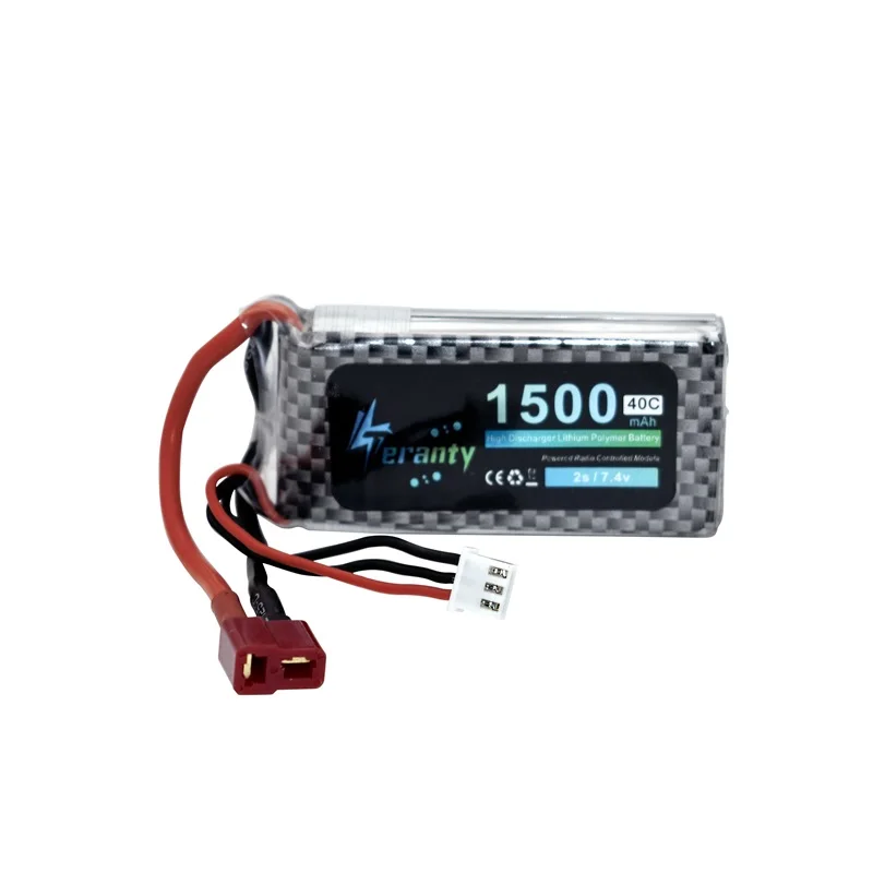 높은 속도 40C 7.4 V 1500mAh Lipo 배터리 RC 헬리콥터 부품 2s 리튬 배터리 7.4 v 비행기 배터리, JST/T/XT60 플러그 포함