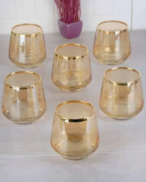 DOLBOVILav Lal Gold Bal Color 6 Pcs Whisky cup Beverage cup Water cup Pad mug кружка coffee cup cup اكواب قهوه tazas