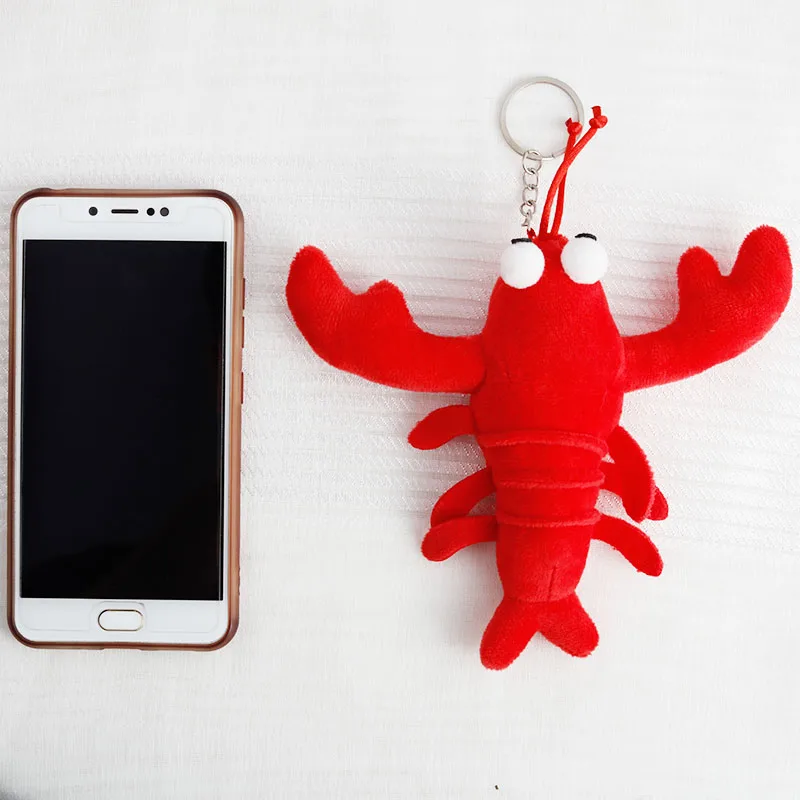 Plush keychain pendant creative cartoon crayfish plush toy animal soft stuffed doll gift toy boy girl gift WJ592