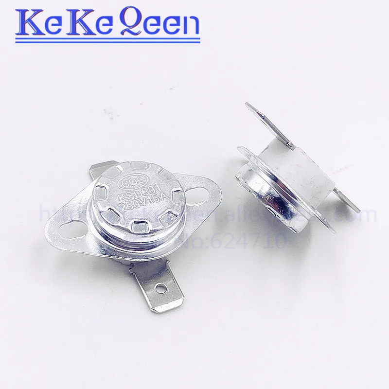 KSD301 250V 16A 260Degc Temperature switch Normally closed Flat foot Fixed ring 140 165 175 180 190 195 200 210 220 230 240 250C