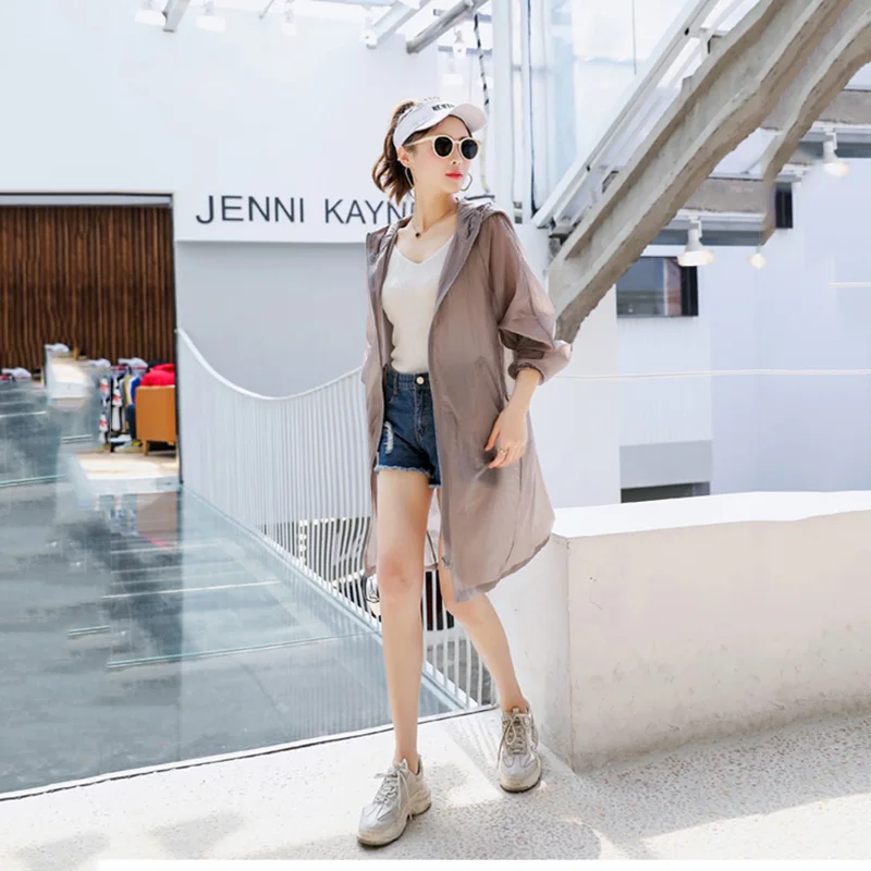 Plus Size Hooded Sun Protection Clothing Summer Clothes 2026 New Trendy Womens Korean Sunscreen Women Jacket UV Thin Coat Girl