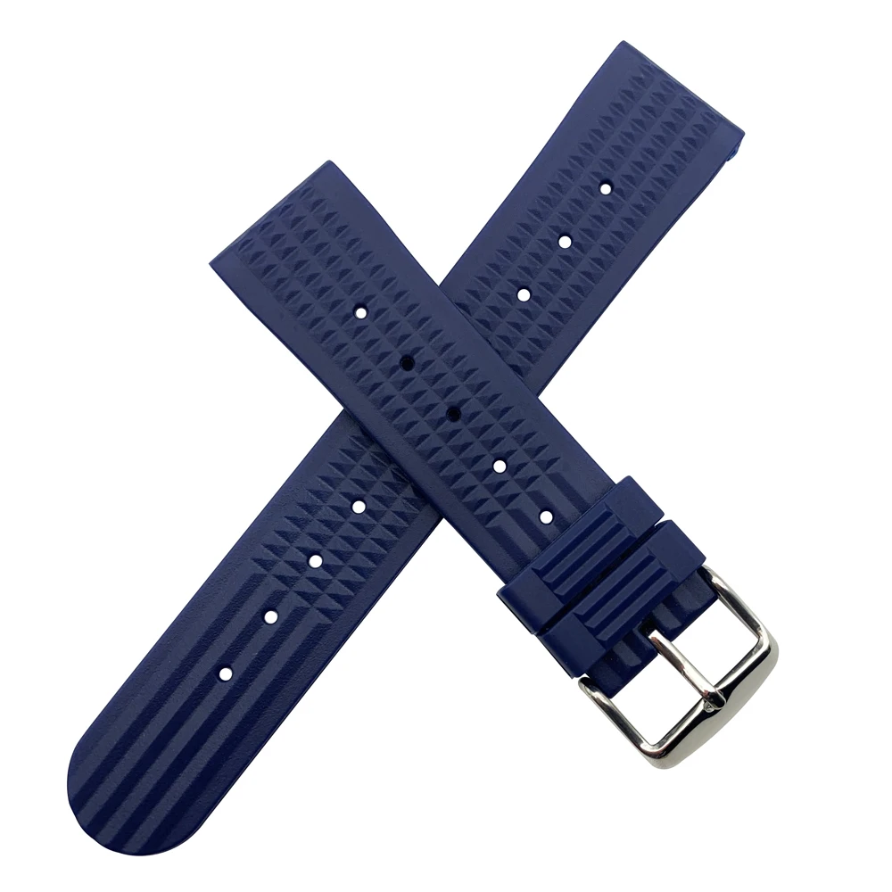 Watchband Silicone Rubber Band Men Sports Diving Black Strap For 62MAS Wristwatch Belt Watch Accessories Sport Watch