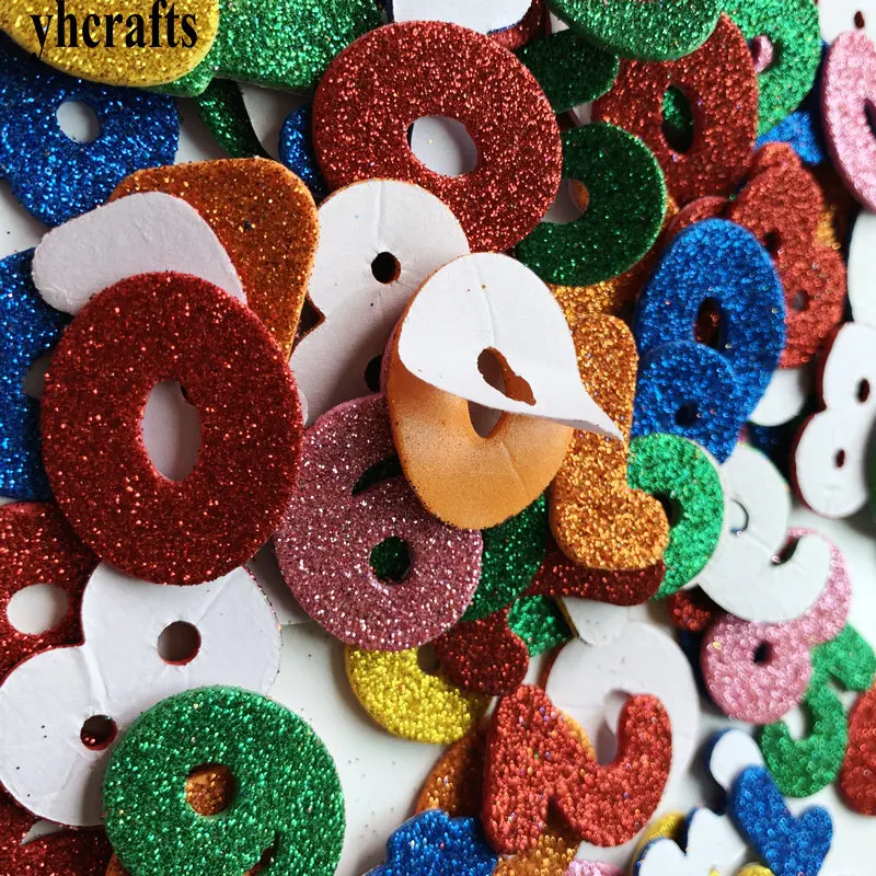 150PCS 0-9 numbers glitter foam sticker Math toys Self learning Teach your own Kindergarten craft diy toys Early learning