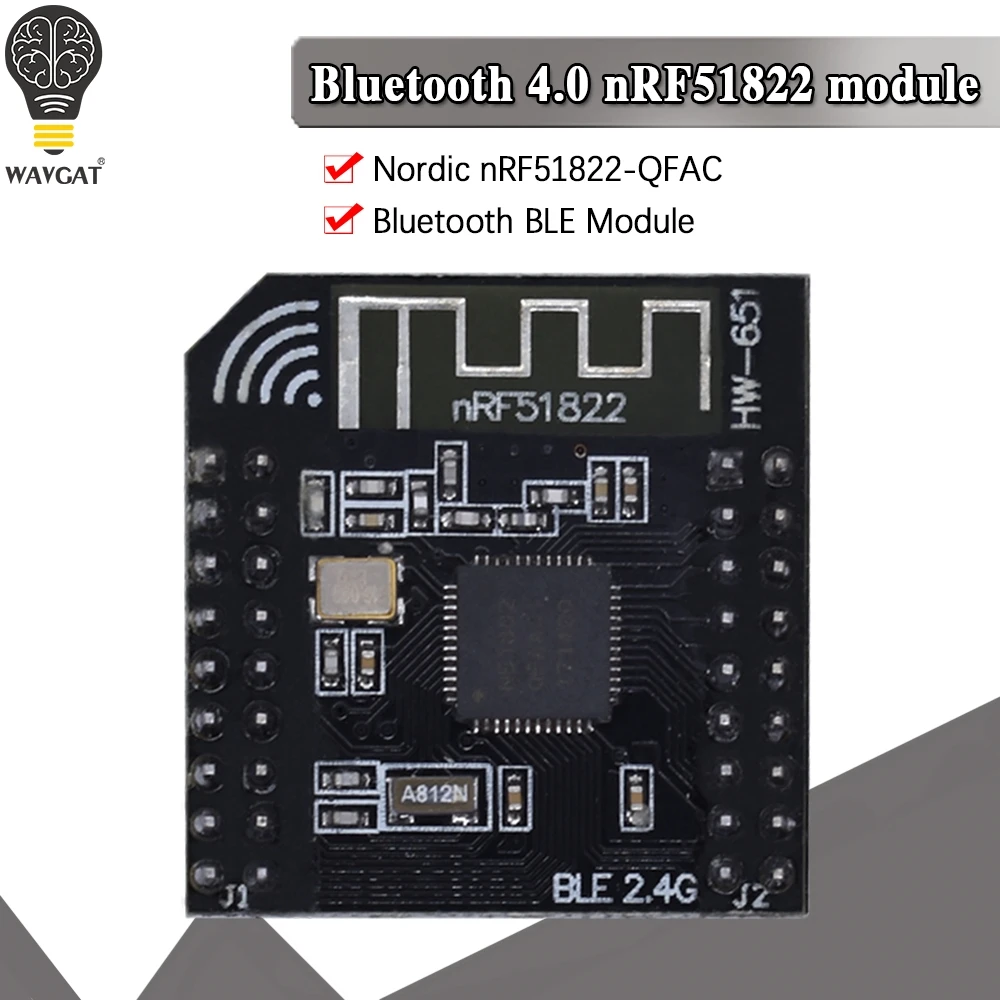 WAVGAT NRF51822 2.4G Wireless Module Wireless Communication Module Bluetooth module / zigbee module / DMX512