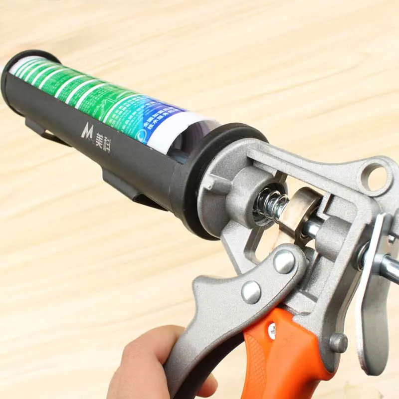 Manual Cartridge Gun Thick Durable Caulking Gun Rotate 360 Degrees With Aluminum Handle Professional Labor-saving Glass Glue Gun