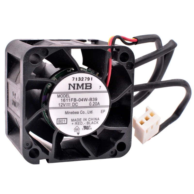 

1611FB-04W-B39 4cm 40x40x28mm 40mm 4028 DC12V 0.20A 3 lines 3pin server cooling fan