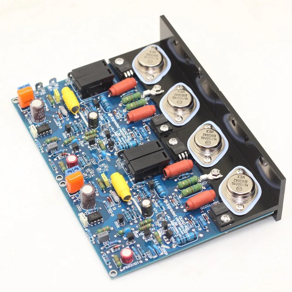 1 Pair Aluminum Plate Power Board QUAD405 CLONE MJ15024 Finished Power Amplifier Board 100W Dual Channel