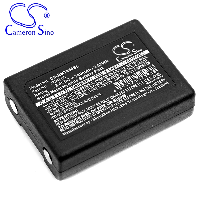 CameronSino Battery for Ravioli Joy LNH650 fits Ravioli NH650 Crane Remote Control battery 700mAh/2.52Wh 3.60V Ni-MH Black