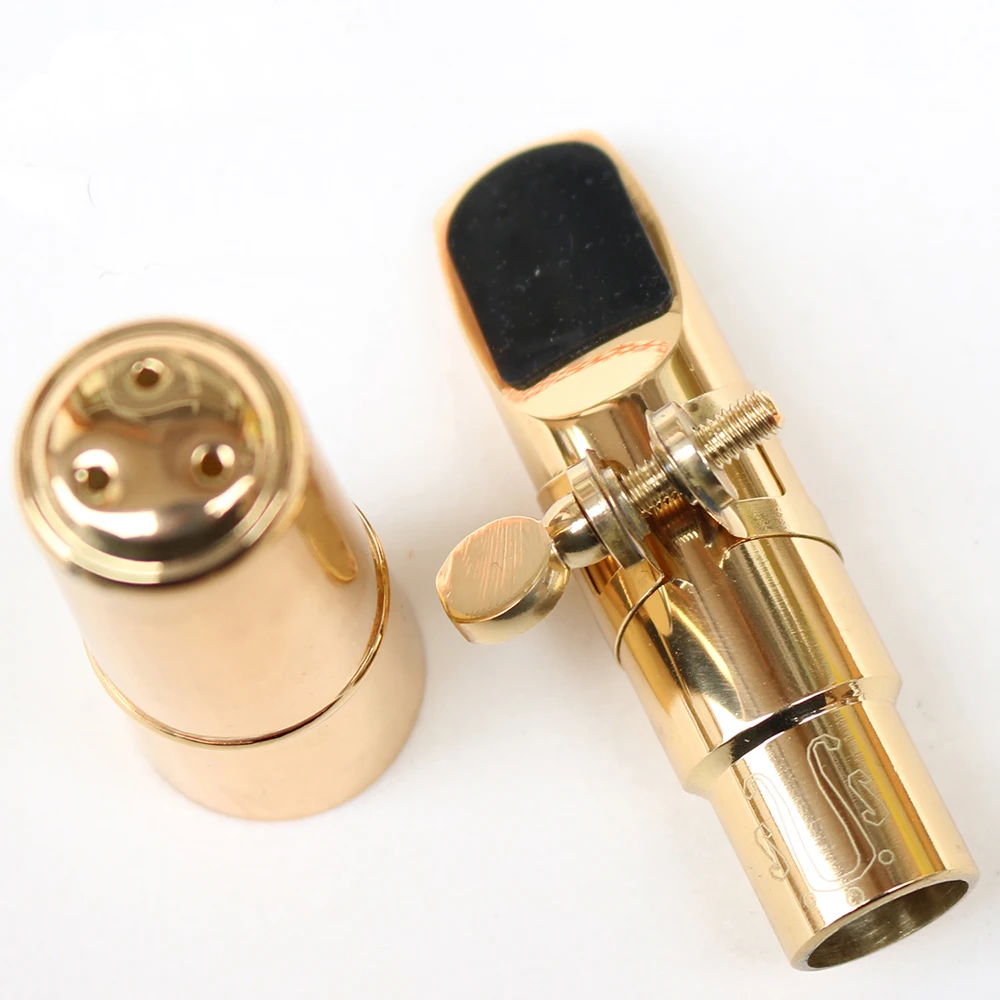 

Music Fancier Club Professional Tenor Soprano Alto Saxophone Metal Mouthpiece Gold Plated Sax Mouth Pieces Accessories D7 D8