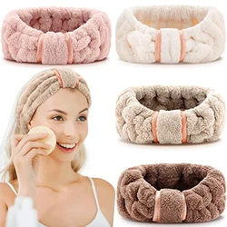 Women Makeup Coral Fleece Headband Wash Face Soft Hair Holder Elastic Hair Bands Girl Headwear Hair Accessories