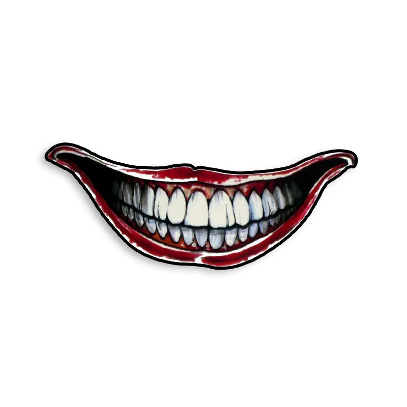 S60725# Clown Mouth 13 CM/17 CM Self-adhesive Decal Car Sticker Waterproof Auto Decors on Bumper Rear Window Laptop