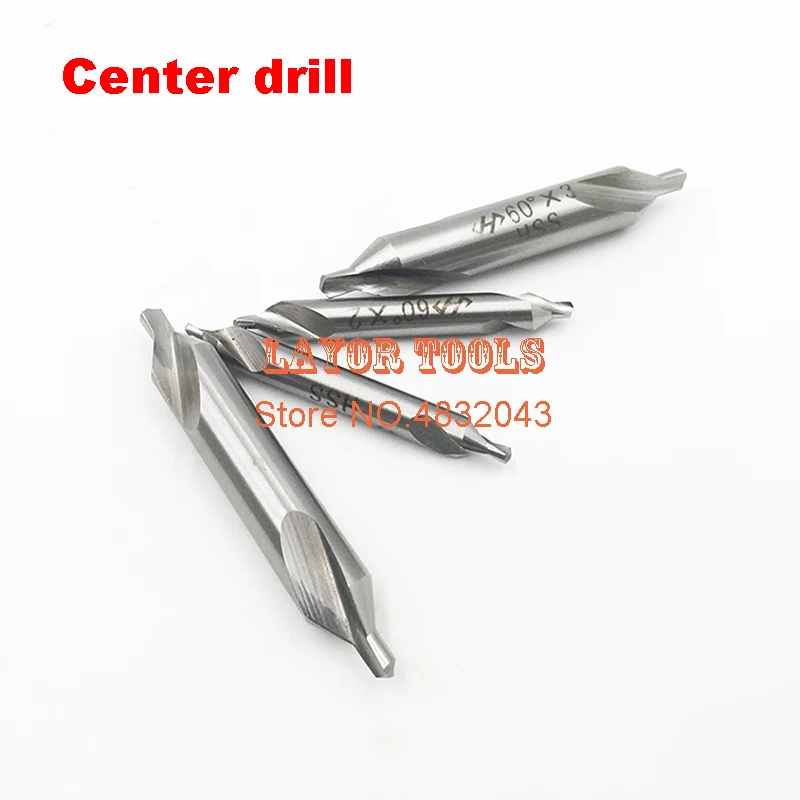 

Free shipping 10pcs/set HSS Combined Center Drills 60 Degree Countersink Drill Bits Set Tool Kit 1mm 2mm 3mm 4mm 5mm 6mm