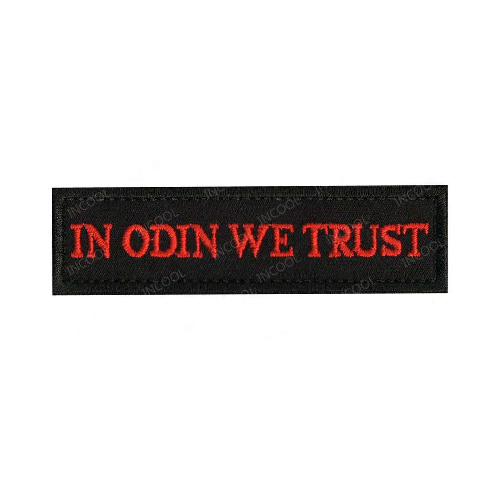 W Odin We Trust Haftowane naszywki Ozdobne naszywki Aplikacje Bóg Haftowana naszywka na odzież Plecak Czapki