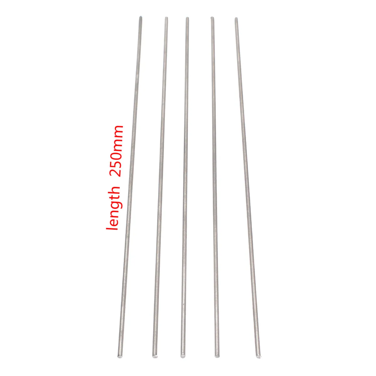 2 pieces of titanium rods and shafts with 5mm diameter and 250mm length for industrial tools