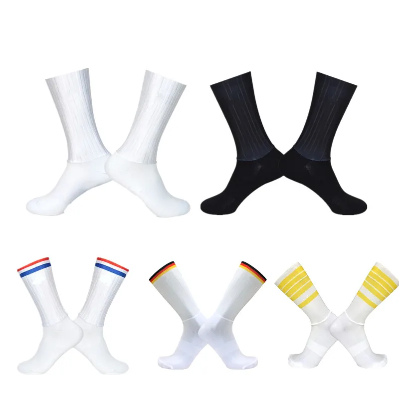 2019 Anti Slip seamless Cycling Socks Integral Moulding High-tech Bike Sock Compression Bicycle Outdoor Running Sport Socks